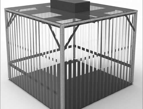 Sala limpa temporária com lado macio de 3 m x 3 m