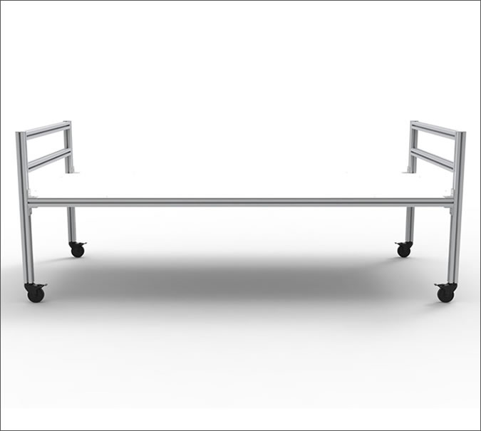 Bed Frame with Locking Castor Wheels Soluções industriais Item24